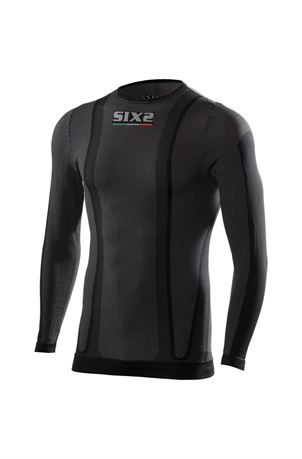 SIXS TS2 Black long sleeved round neck carbon underwear - SAVE 35%     - Size XS